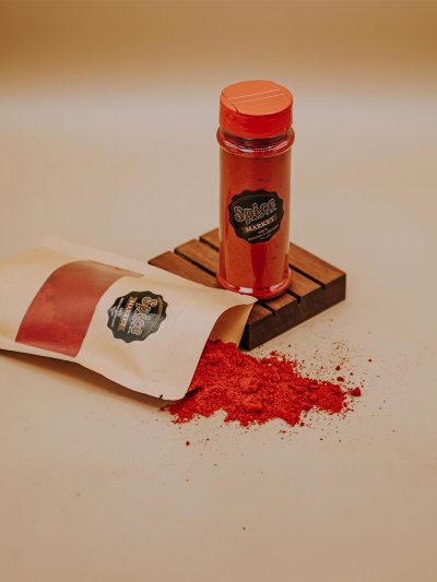 Red chili pepper bottle